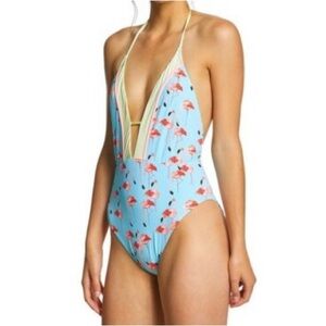 The Bikini Lab Blue Floral One Piece
